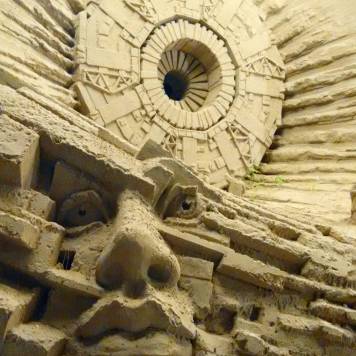 Sand sculpture: the synchrotron.